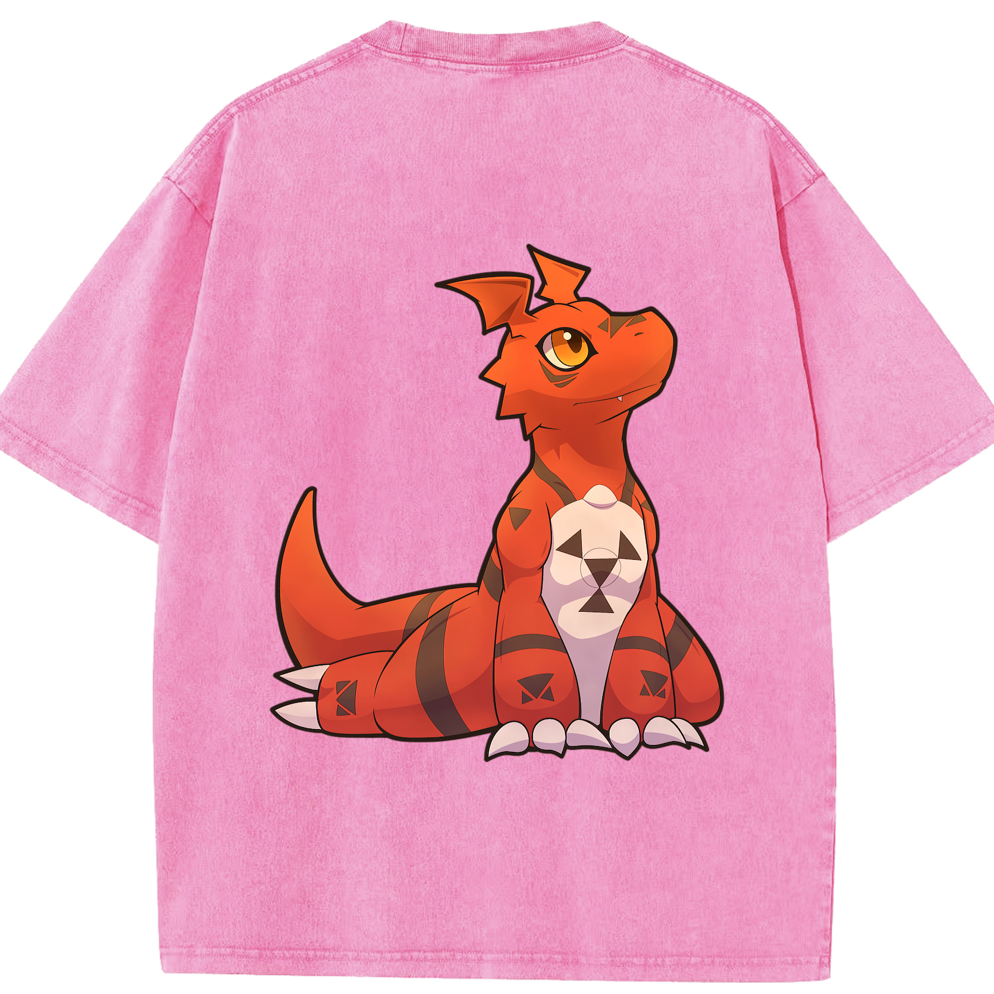 （画像用） Digimon デジタルモンスター/デジモン 綿100% ヴィンテージ風 半袖Tシャツ（背面プリント）